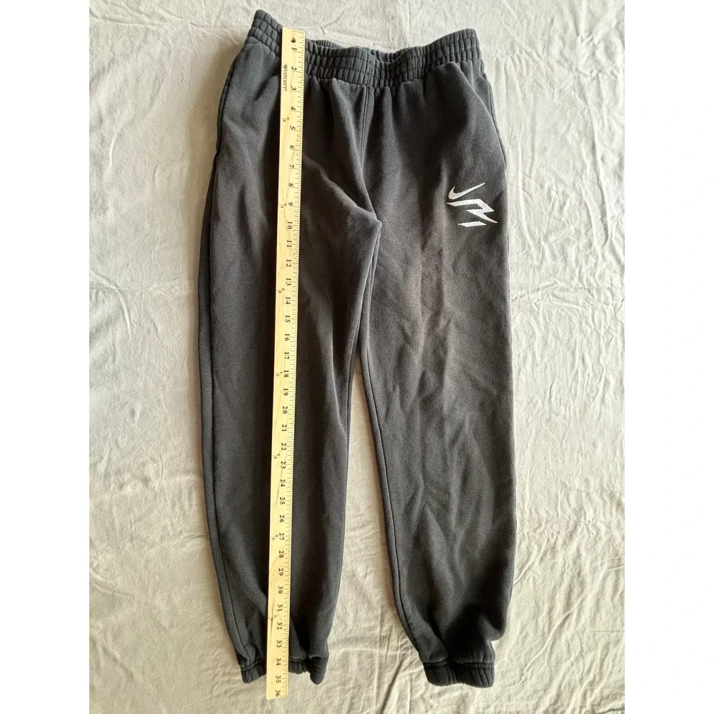 Nike 3Brand Russell Wilson Boys Charcoal Grey Fleece Jogger Sweatpants XL 13-15Y